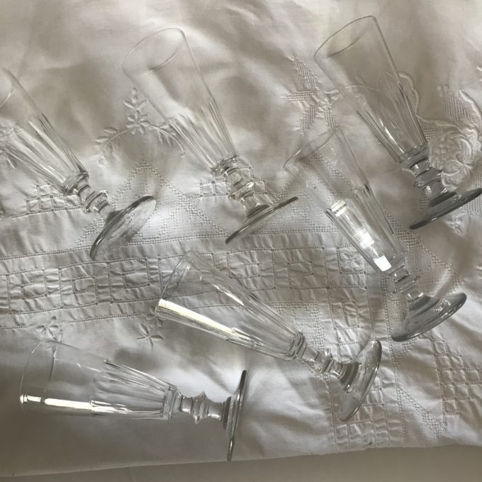 Flûtes en cristal de Saint Louis modèle Caton
