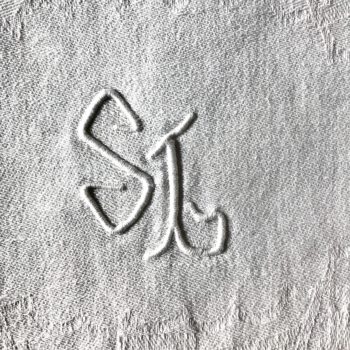 serviette monogramme SL