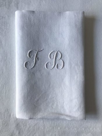 Monogram embroidery napkins