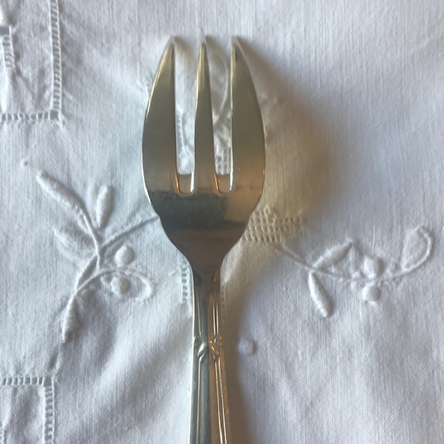 Signed silver-plated fish cutlery