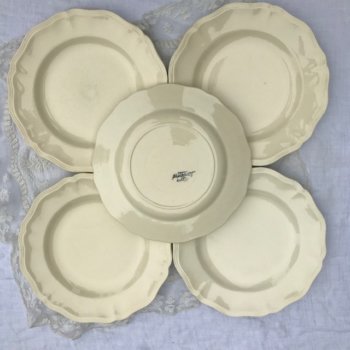 Digoin Sarreguemines cream plates
