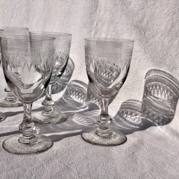 Engraved wine glasses