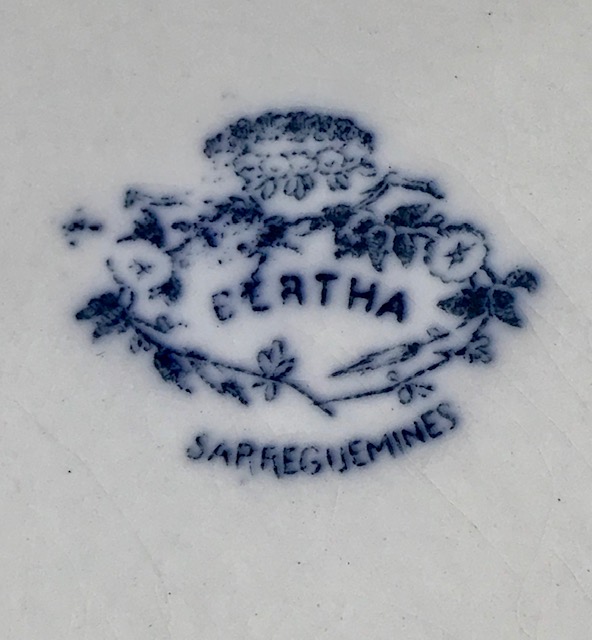 楕円形の皿Bertha、Sarreguemines