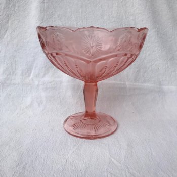 Copa de cristal rosa