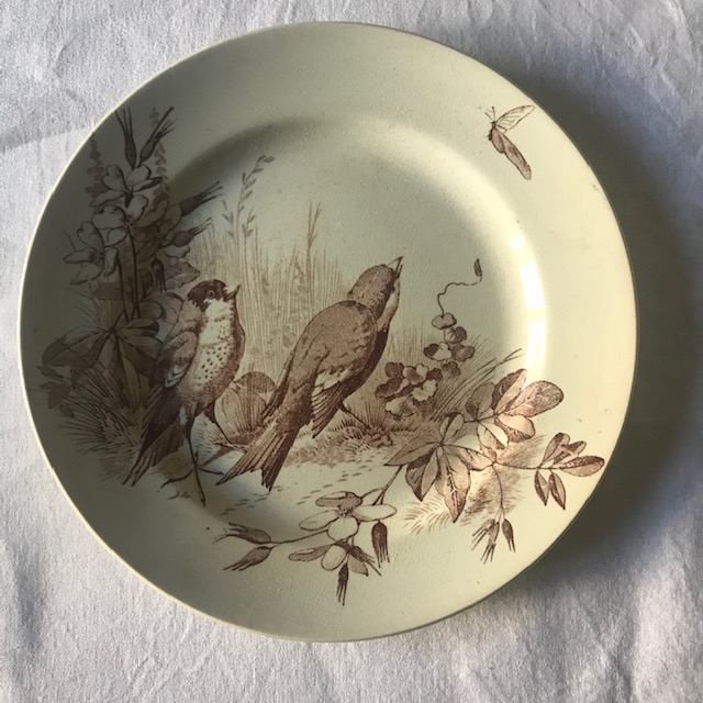 Плоская тарелка Jules Vieillard et Cie, «Птицы»