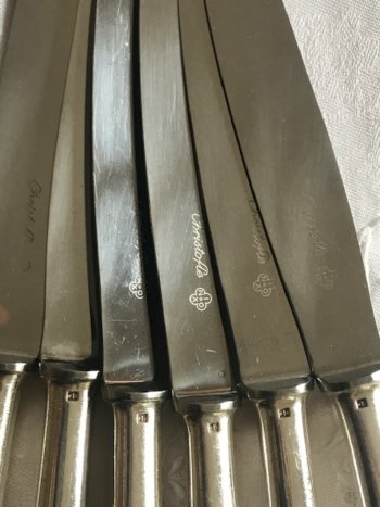 Seis cuchillos Christofle