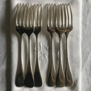 Six Christofle forks