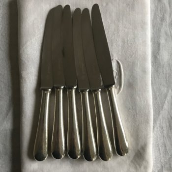 Six Christofle dessert knives