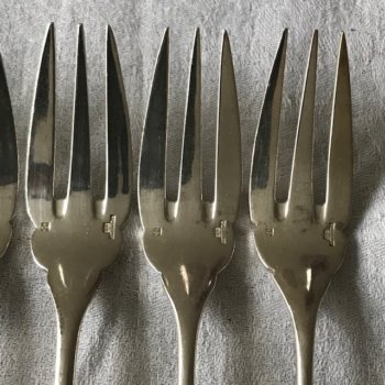Seis tenedores de pescado Christofle