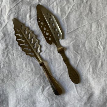 Two absinthe spoons