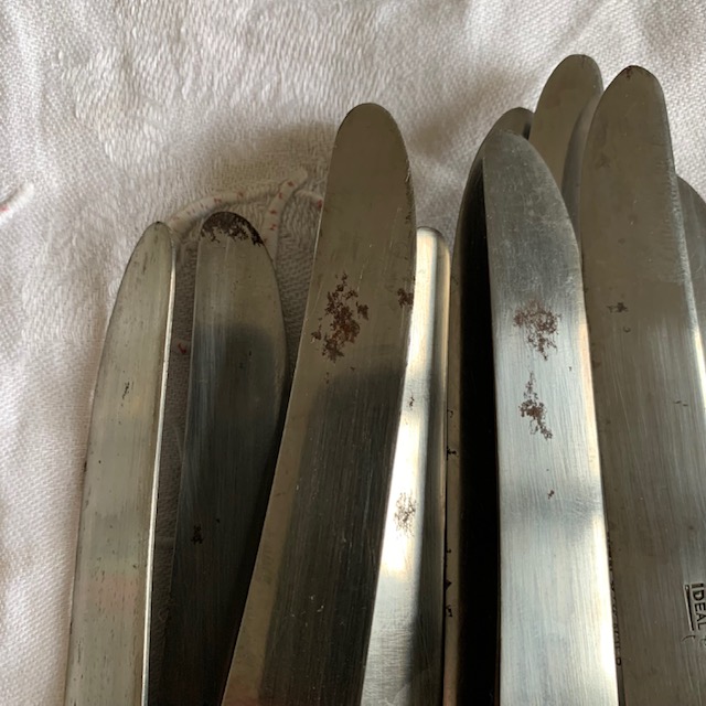 12 cuchillos de cuerno