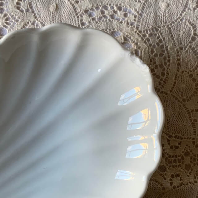 Porcelain shell dish