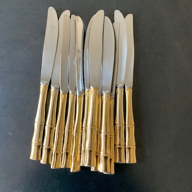 Couteaux vintage forme bambou