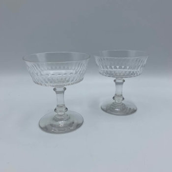 Two Baccarat crystal cups