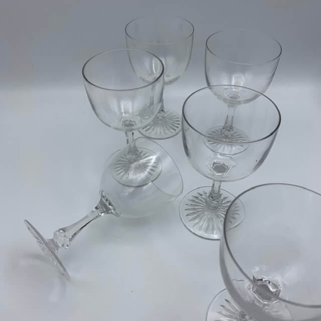Bicchieri da vino vintage in cristallo