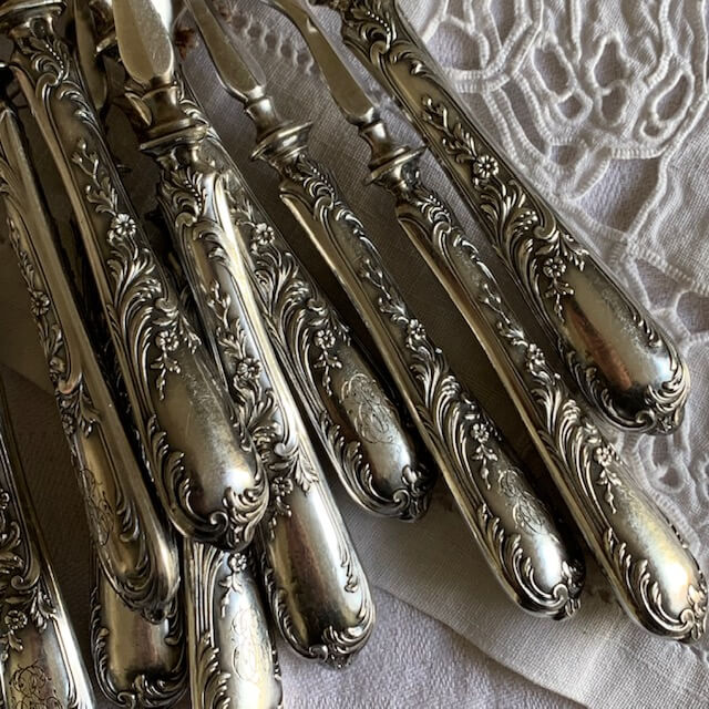 Fourchettes à huitres en métal argenté