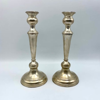 Pewter candle holders