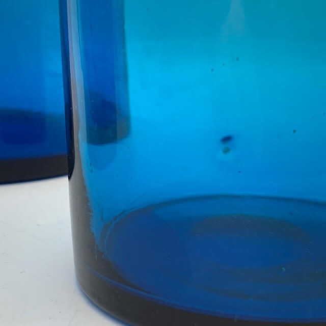 Pot à pharmacie Semen Contra en verre bleu