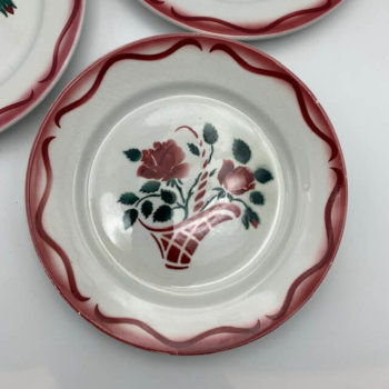 Set of three Mireille de Lunéville plates