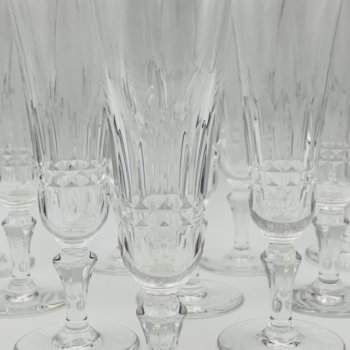 Flûtes à champagne en cristal de Baccarat