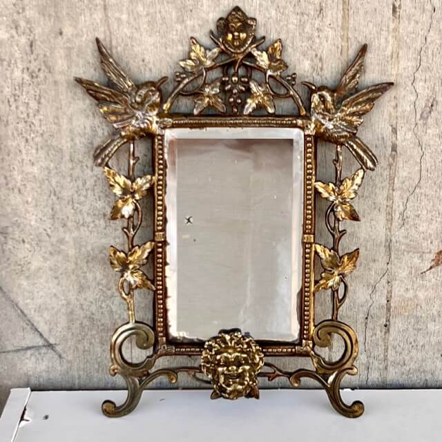 Paire de miroirs en bonze doré